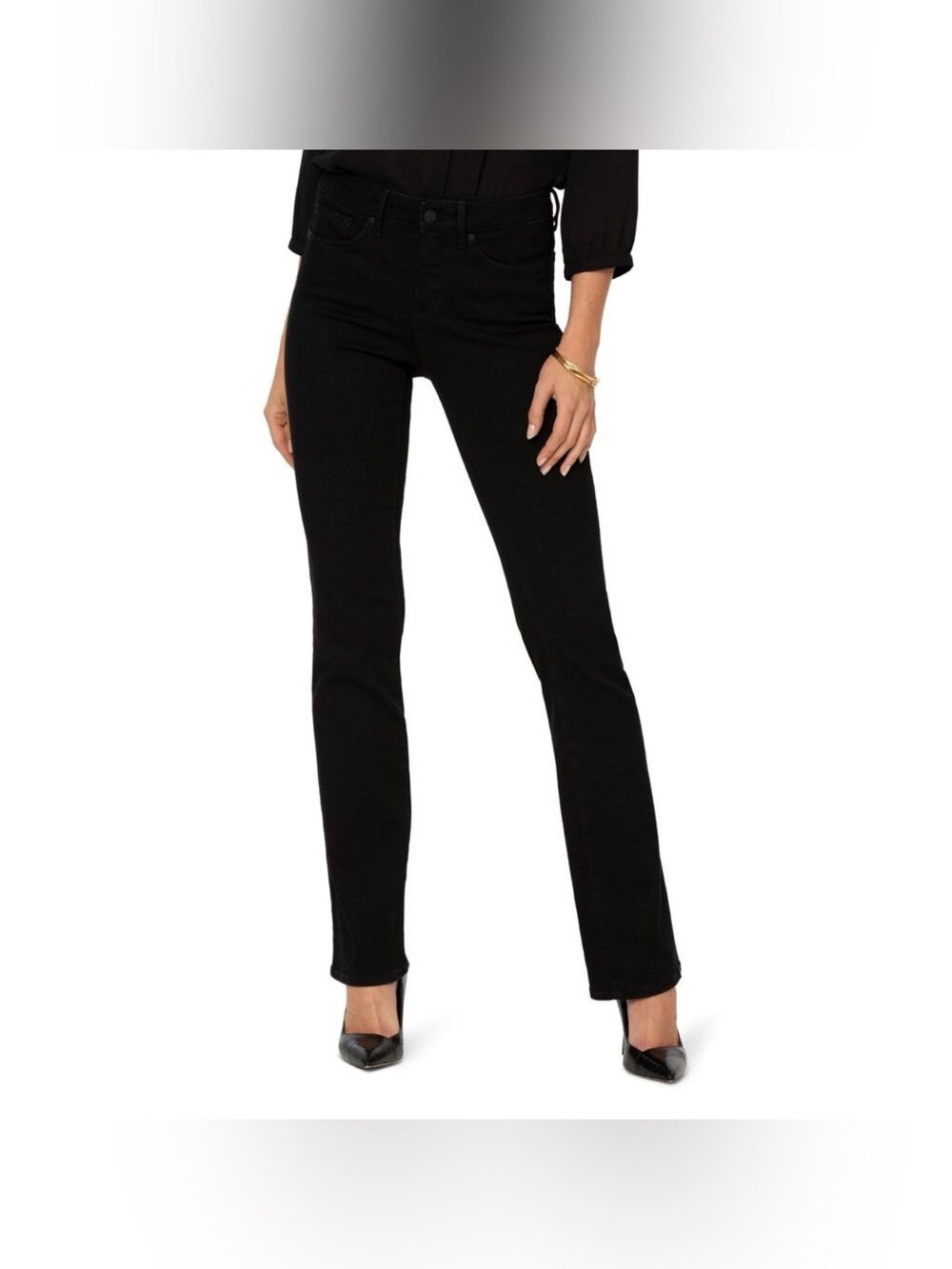 NYDJ Barbara Bootcut Jeans Black 16 NWT. B15